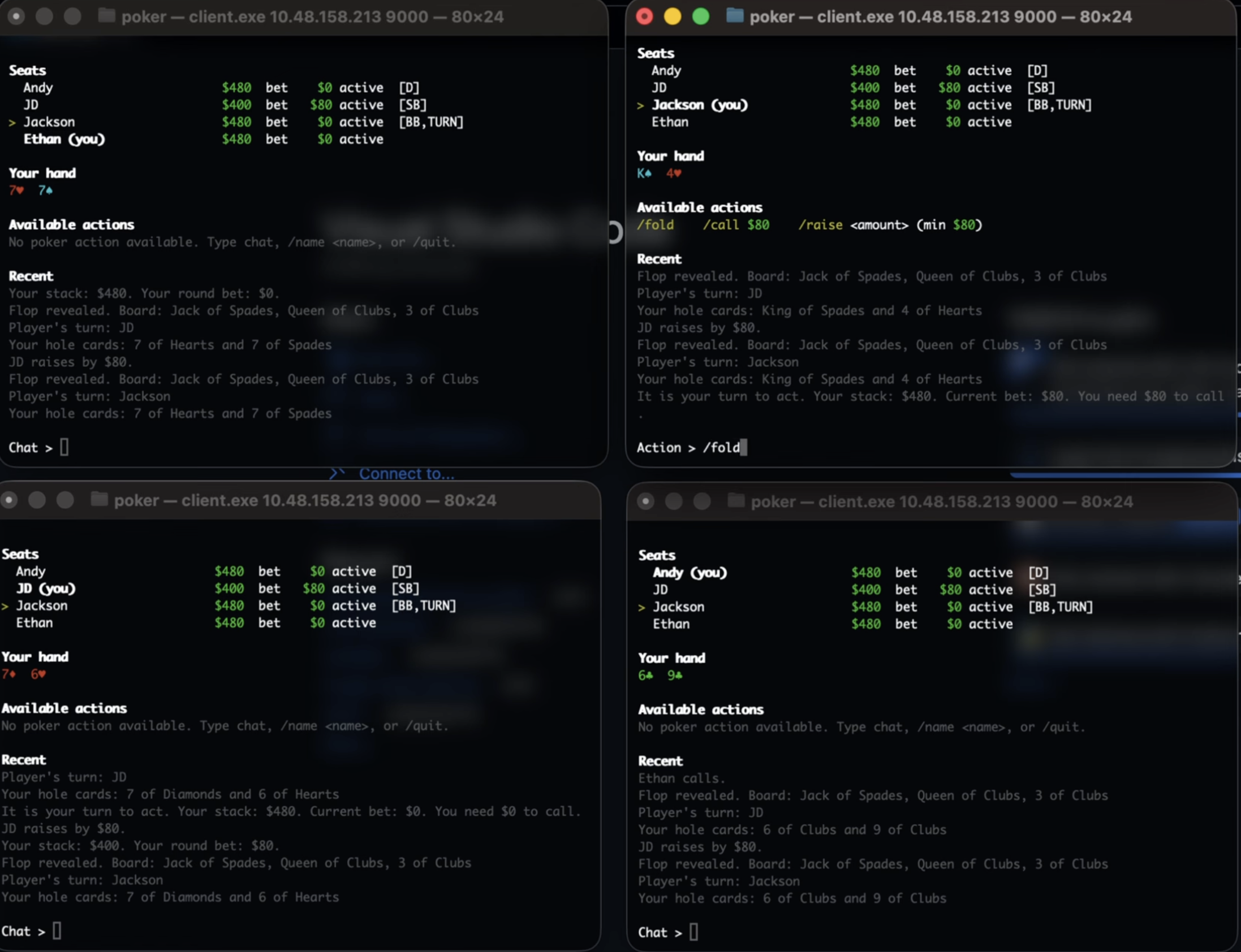 PokerCaml UI